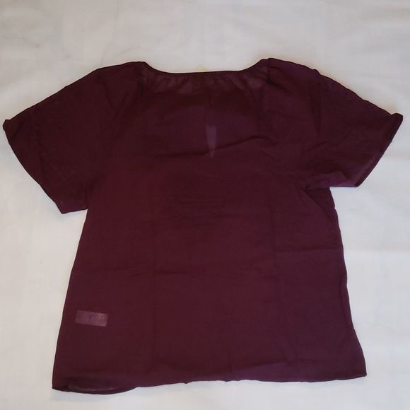 Lucky Brand Women's Embroidered Flutter Sleeve Top - Picture 5 of 8